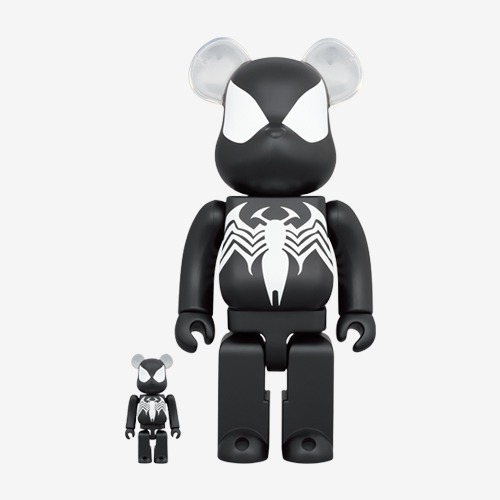 BEARBRICK SPIDER-MAN BLACK COSTUME 베어브릭 스파이더맨 블랙 코스튬 400％+100%
